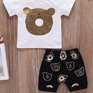 BABY GOLD BEAR SET